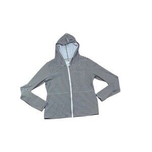 Tommy Bahama Womens Hoodie Size Large Breaker Bay Rashguard Jacket Coastal Zip
